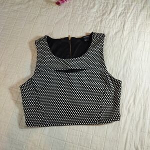 Forever 21 Monochrome Geometric Crop Top